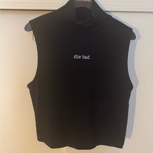 Forever 21 Black Sleeveless Crop Top